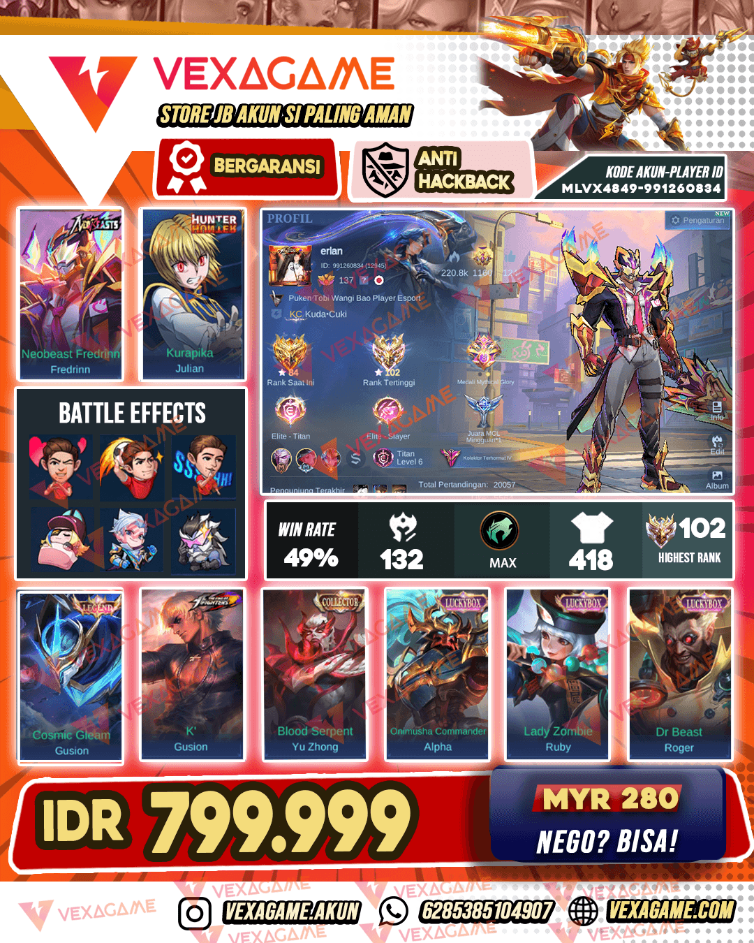 Freadrin Neobeast | GS Legend X KOF | Julian HxH | Yu Zhong CC