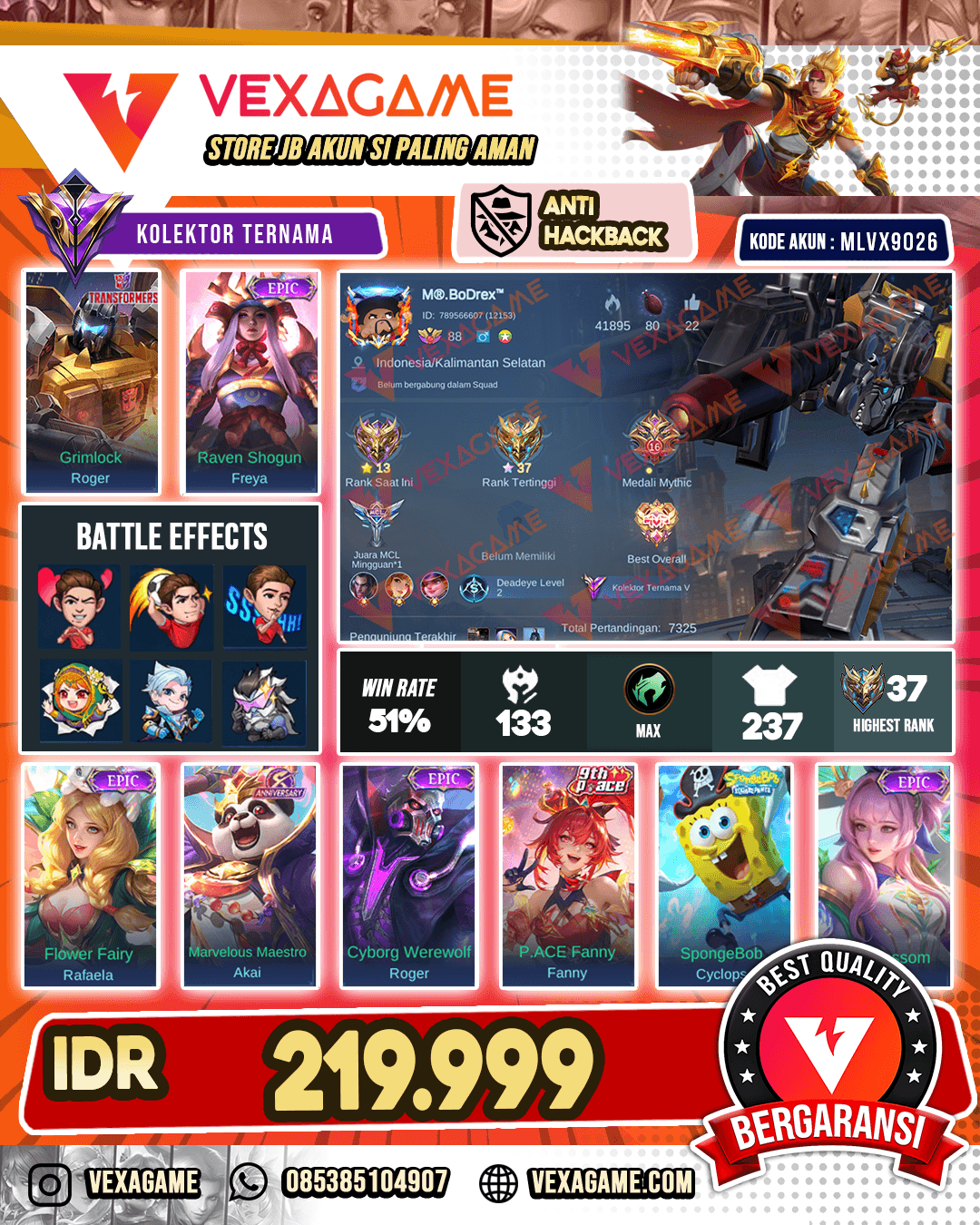 Roger Transformers | Freya Epic | Recal Tas Tas Biru