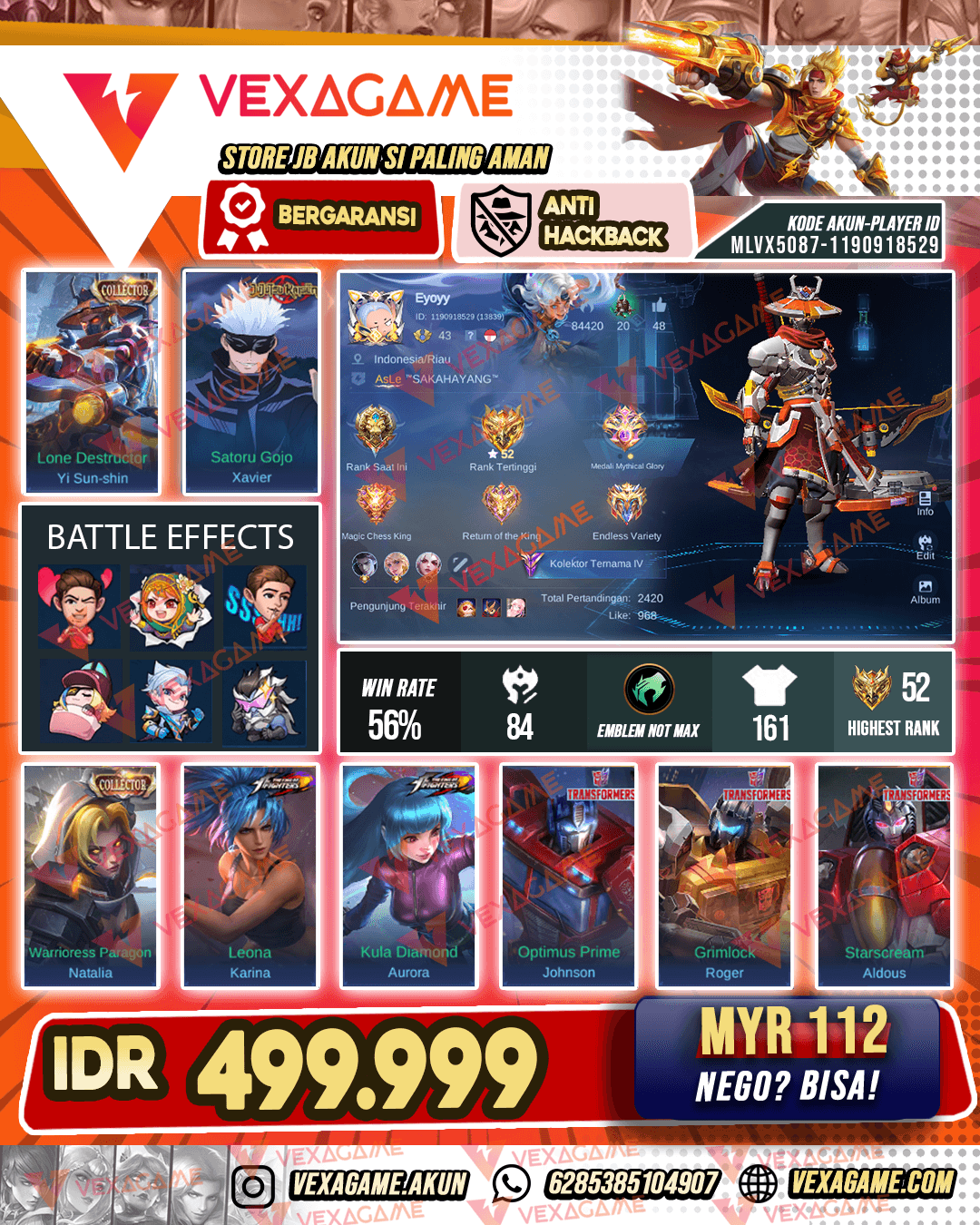 YSS Collector | 3 Transformers | 2 KOF | Xavier JJK