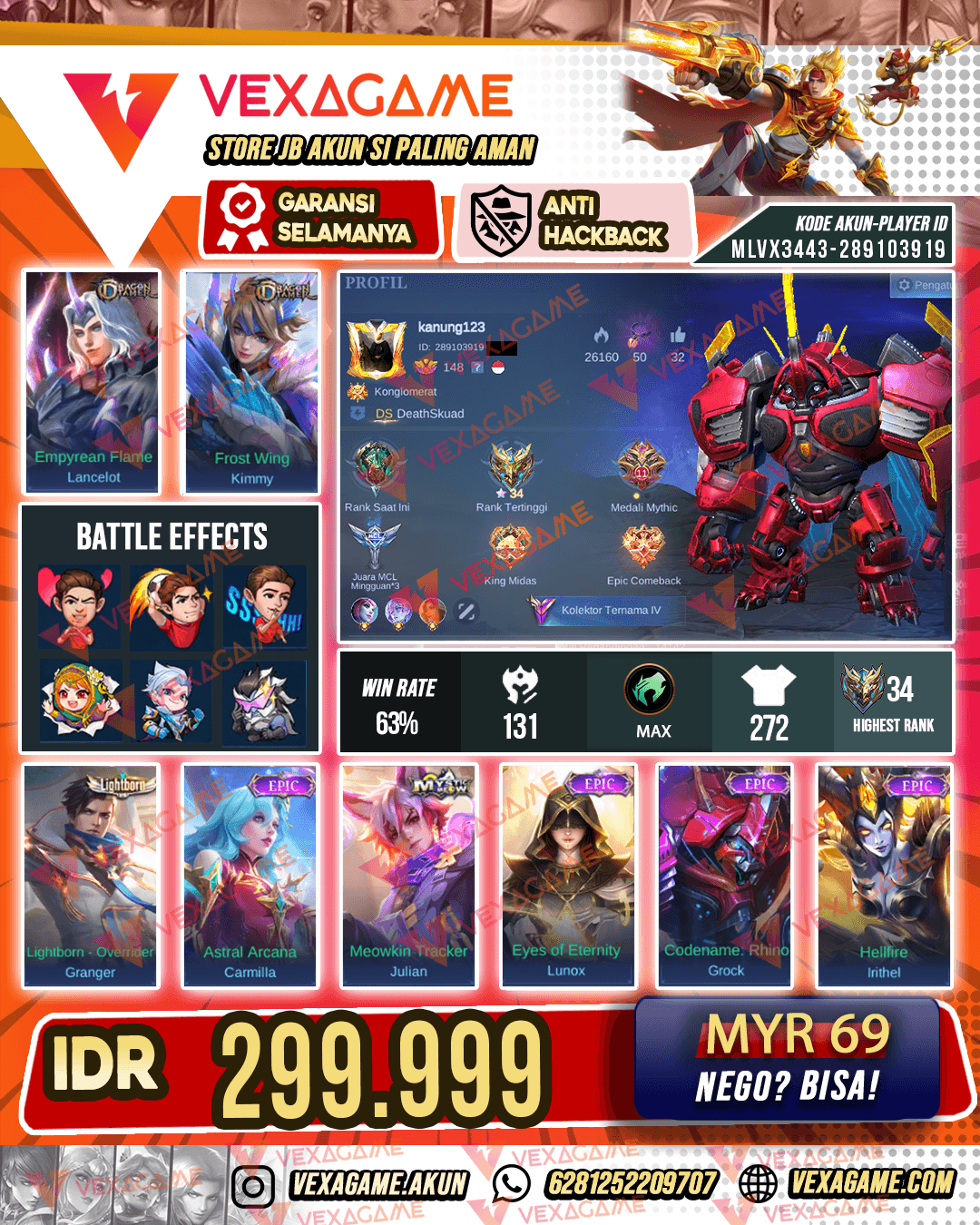 Lancelot Dragon Tamer X Kimmy Draon Tamer | Emblem MAX & Hero MAX