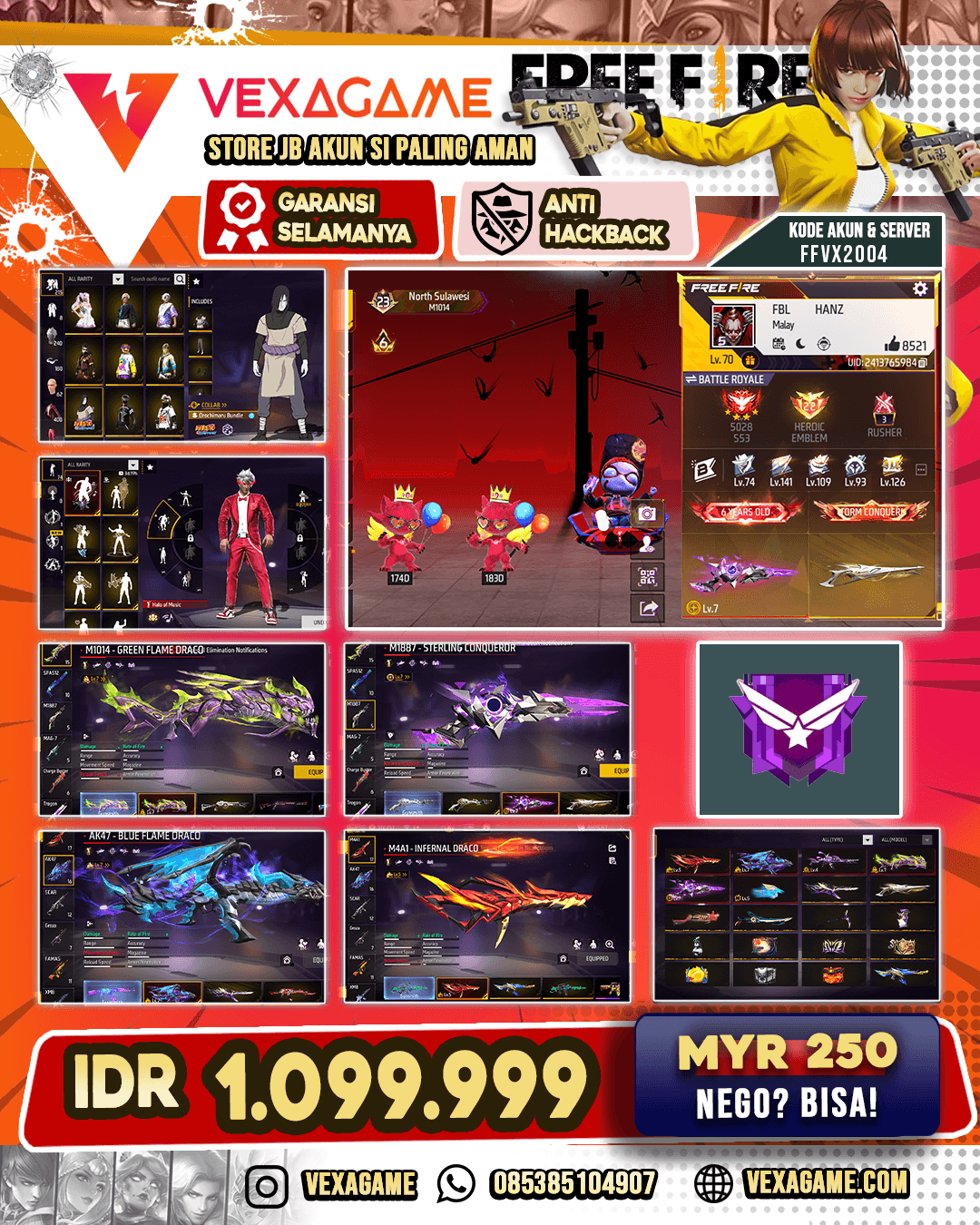 Evo 6 Max 4 | SG2 5 Rasa [Evo X Lumut X Gurun ] |Vault 400+ | Katana on Tinju on | Fjoker | Spatu Jordan on | Emot 74