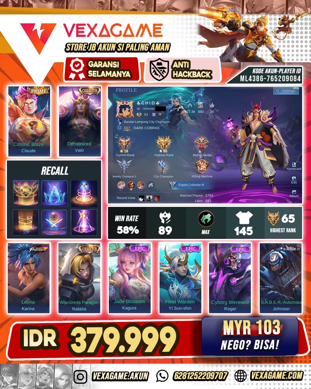 Valir Collector Polosan Murah