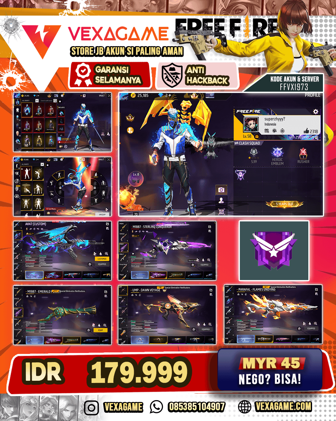 2 Evo Otw Max | SG Trompet |Bundle Galaxy | Valut 150++