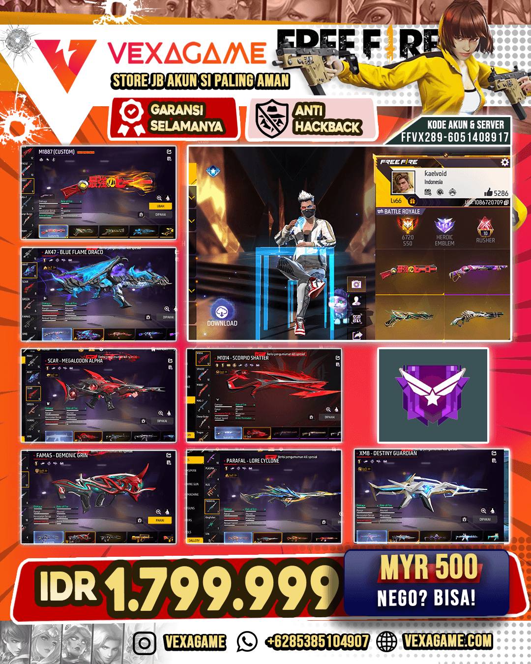 Akun Sultan | SG 9 RASA | EVO 8 | Animasi Medkit Frostfire ON