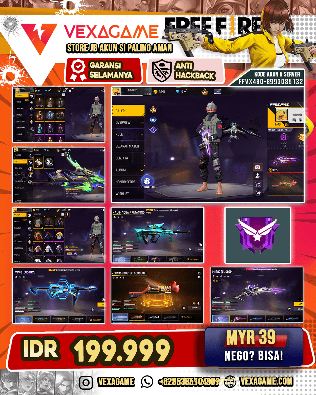 Bundle JJK | Bunny Backpack | SG Evo Lv 5 | Charge Buster Good Job |