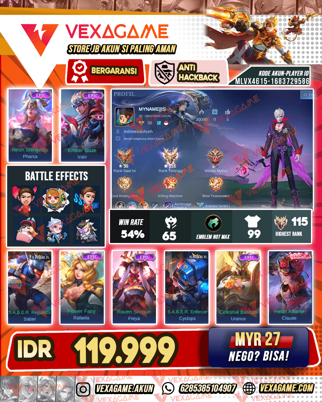 Pharsa Epic X Valir Epic | Ex Immortal