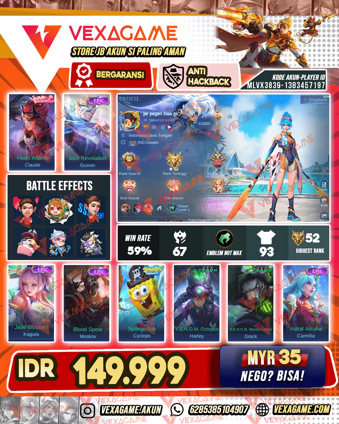 Claude Valentine X Gusion Epic