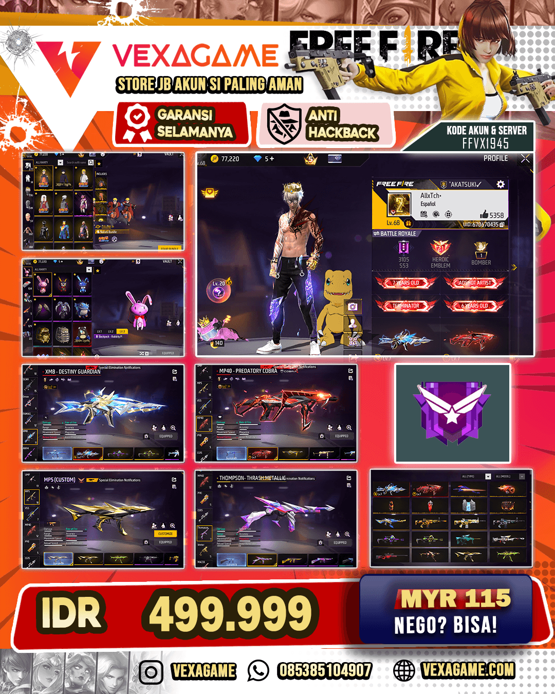 Evo max 2 | Vault Naruto X Minato X Kakashi X Jiraya X JJK | Void On | CN On 5 Biji | Katana On | Vault 500++