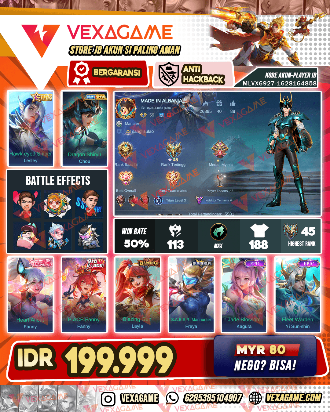 Chou Saint Setya Hijau | lesley Annual Star
