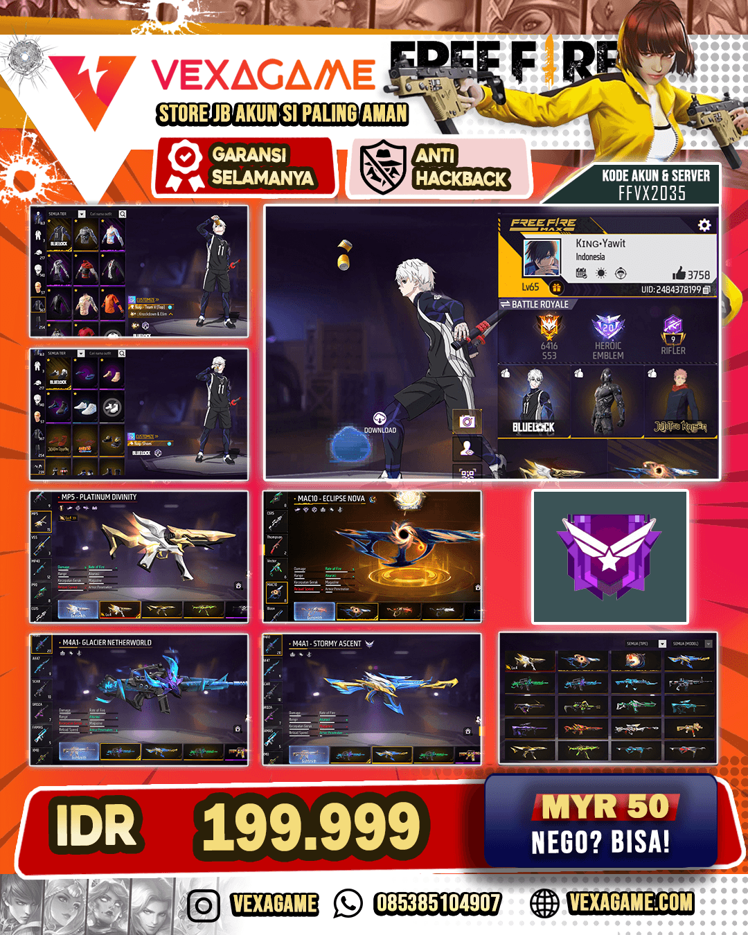 MP5 OTW Gemuk | Macio Eclip Nova | Bundle Bluelock | Senjata 420 | Vault OTW 400