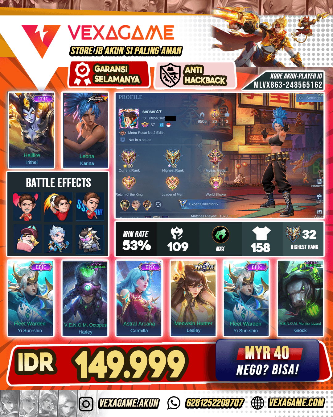Karina KoF Murah