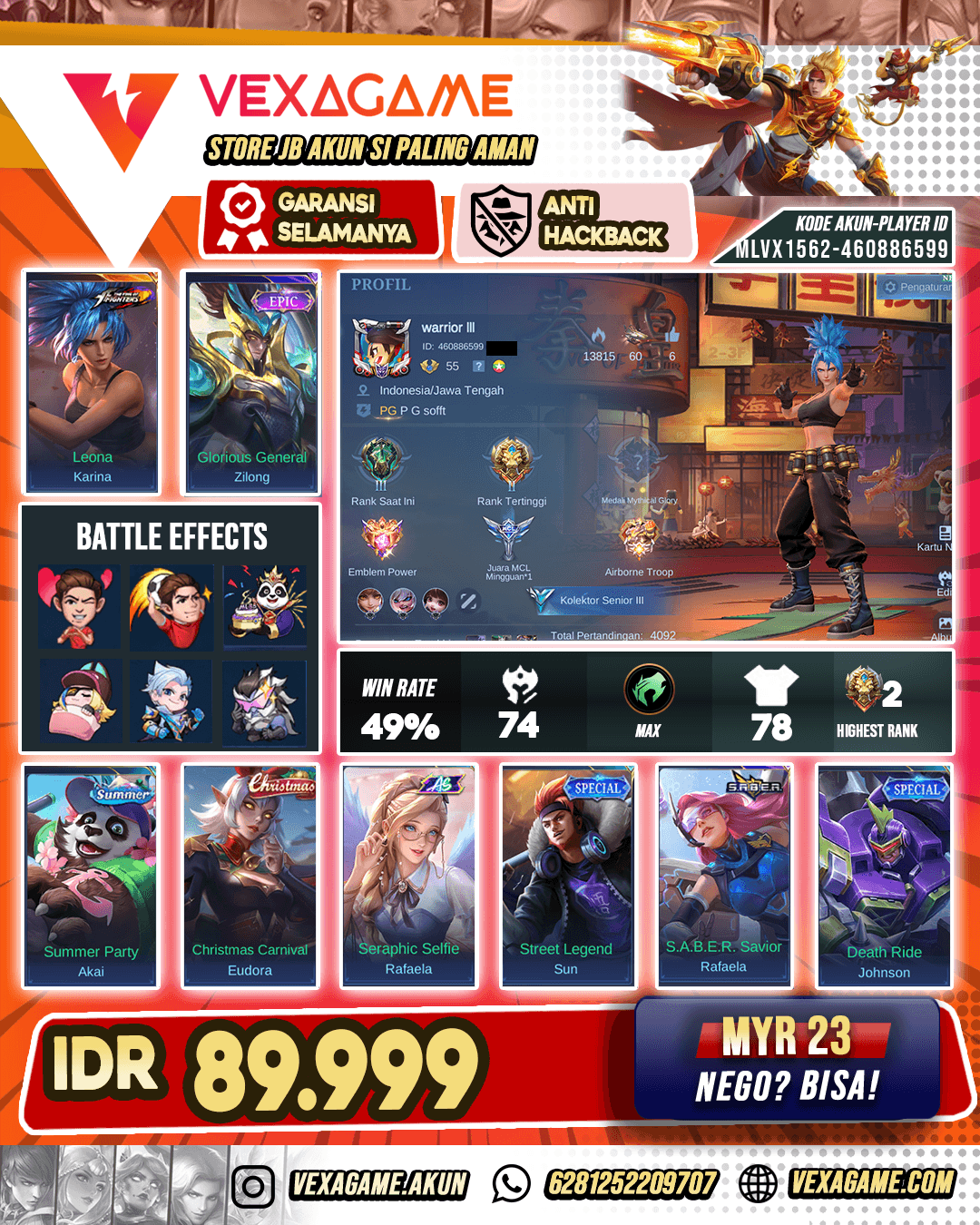 Karina KOF X Zilong Epic