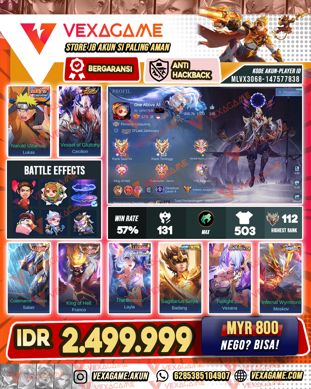 Cecillion Soul Vessel | 3 Legend Moskov All Star