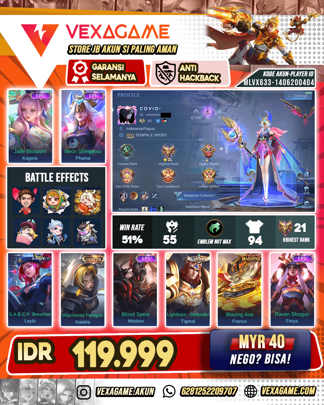 Parsha Epic Murah