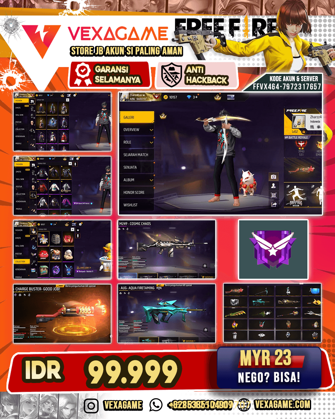 SG Mamba | AUG Aqua Firetaming | Charge Buster Good job | Vault 50+