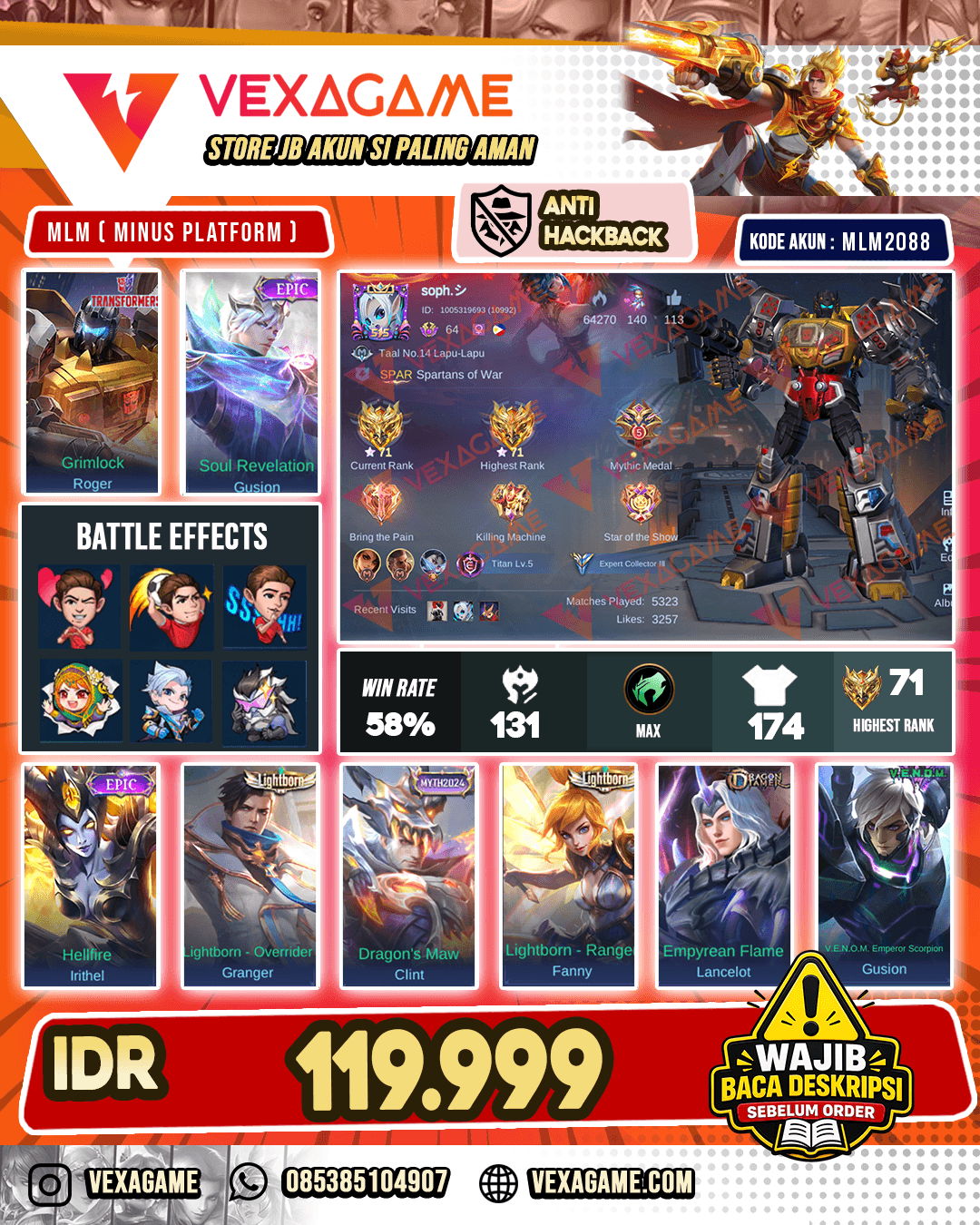 Roger Transformers | Gusion Epic