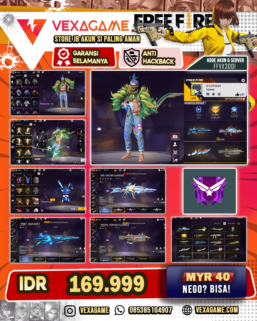 SG Aqua | XM8 Otw Max | Trogon Bermuda | Vault 100