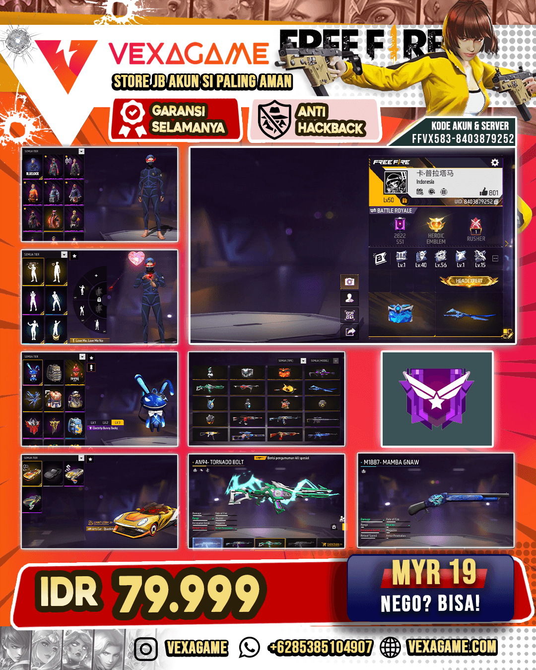 Bunlde Blue Lock | Bundle Raccoon Rascal | Backpack Bunny | XM8 Poison Pumpkin | AN94 Tornado Bolt | Vault 50+