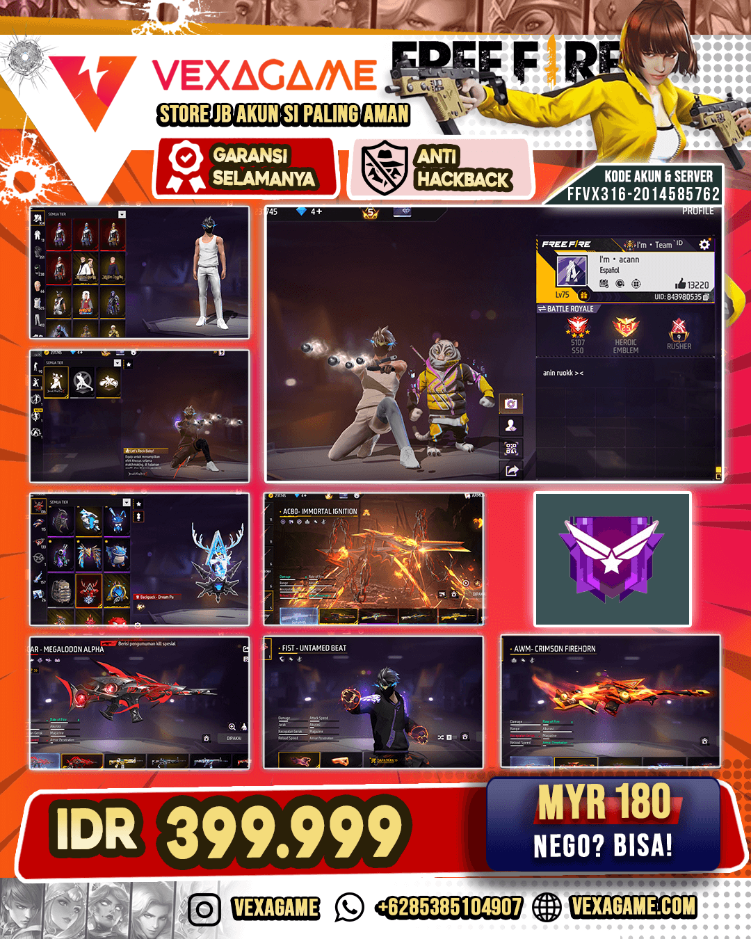 EVO MAX 1 | Vault 600 ++ | Animasi Lobby ON | Angel ON