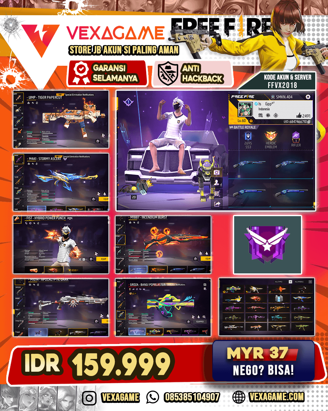 2 Evo Otw Gemuk | MP40 Ucha's Legacy | SG Bunny S Order | G Meteor | SG Mamba | Tinju On Bundle Naruto | Vault 200++