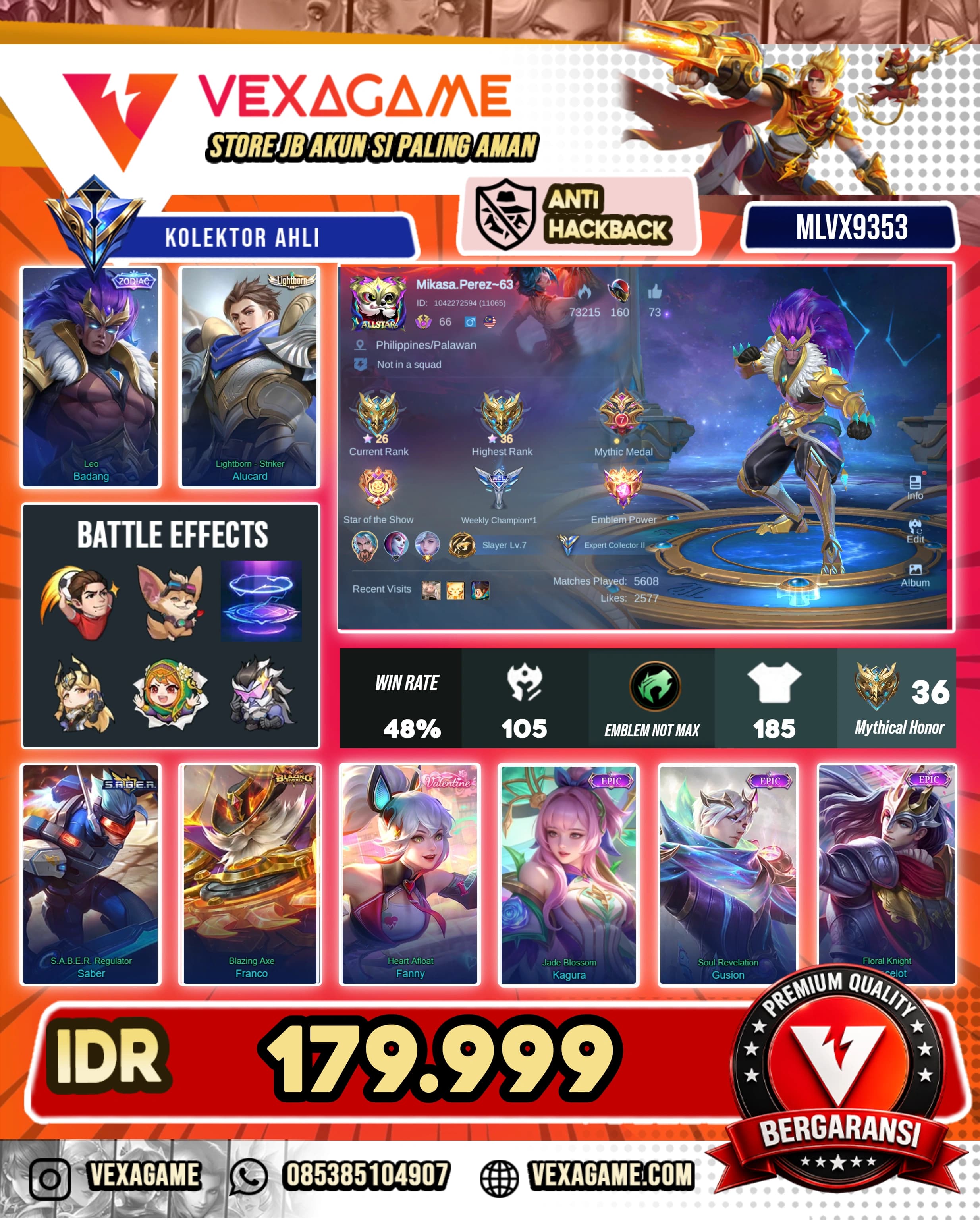 Badang Zodiac | Alucard Lightborn | Recal Tas Tas