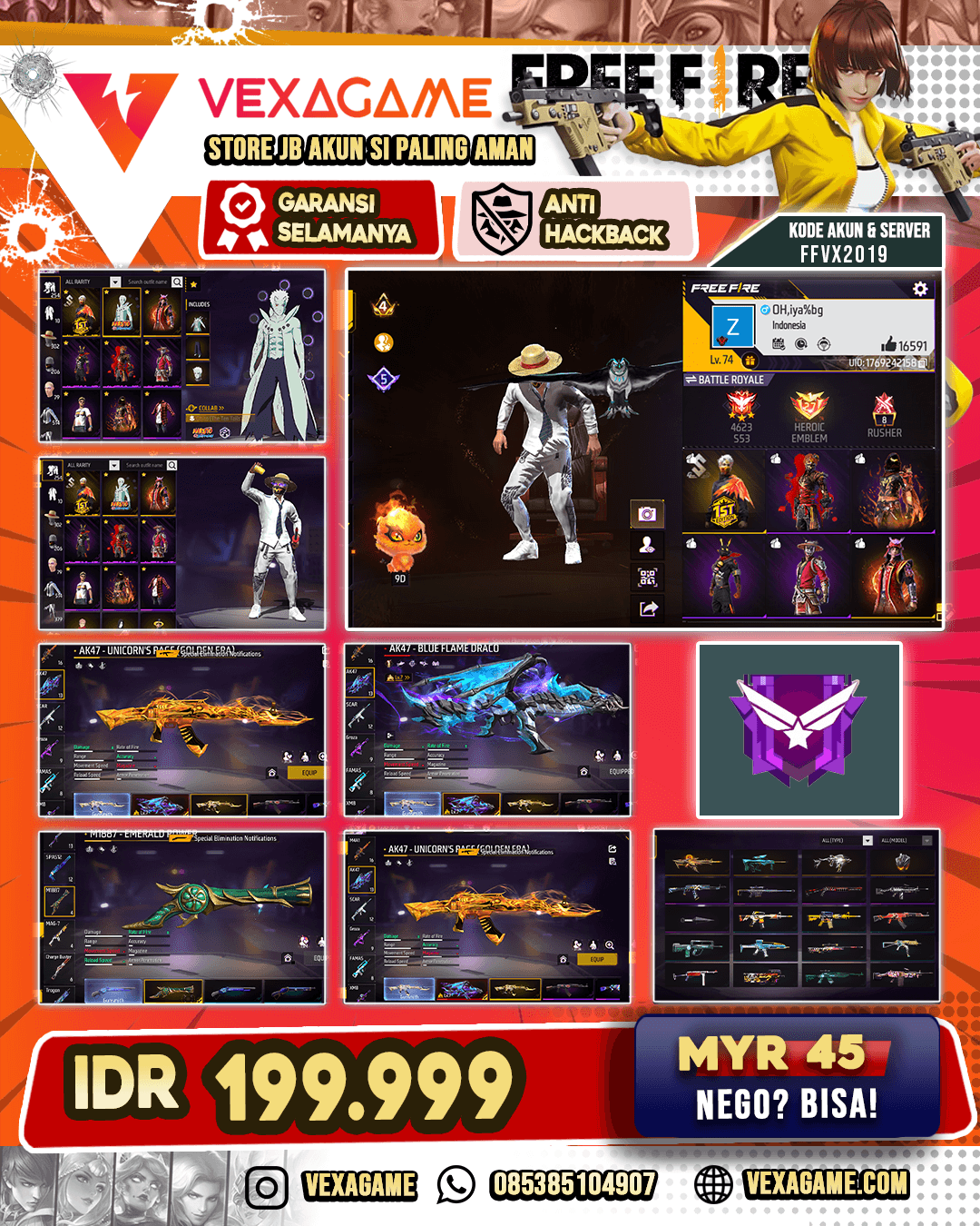 2 Evo 1 Max 1 Otw Gemuk | Katana On | SG2 4  Rasa | Vault 500++ | Bundle Madara