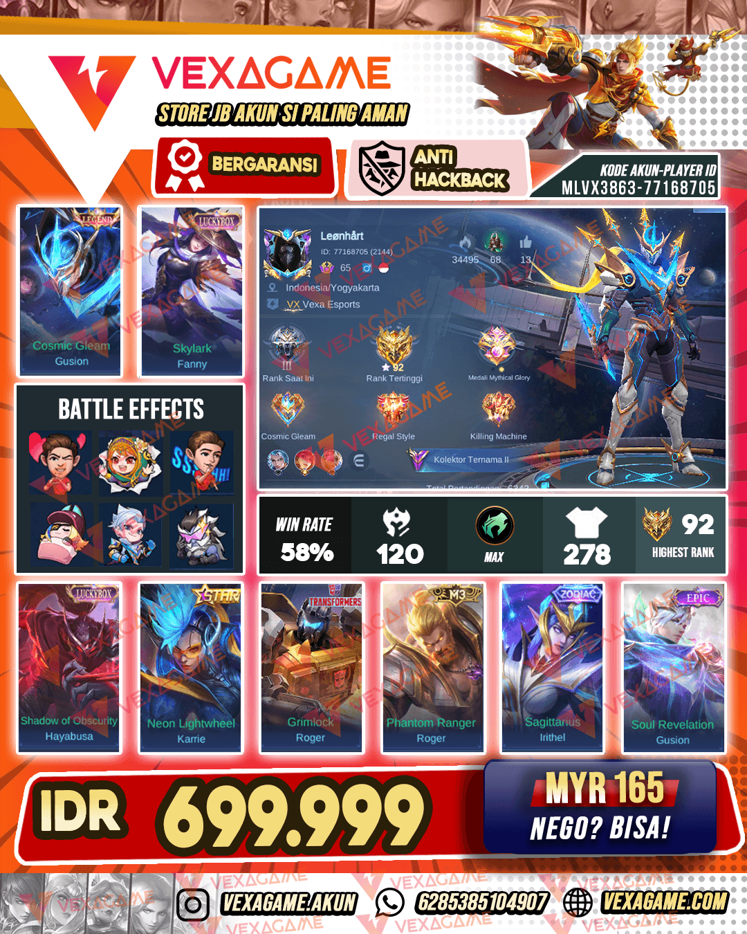 Gusion Legend | Fanny Luckybox