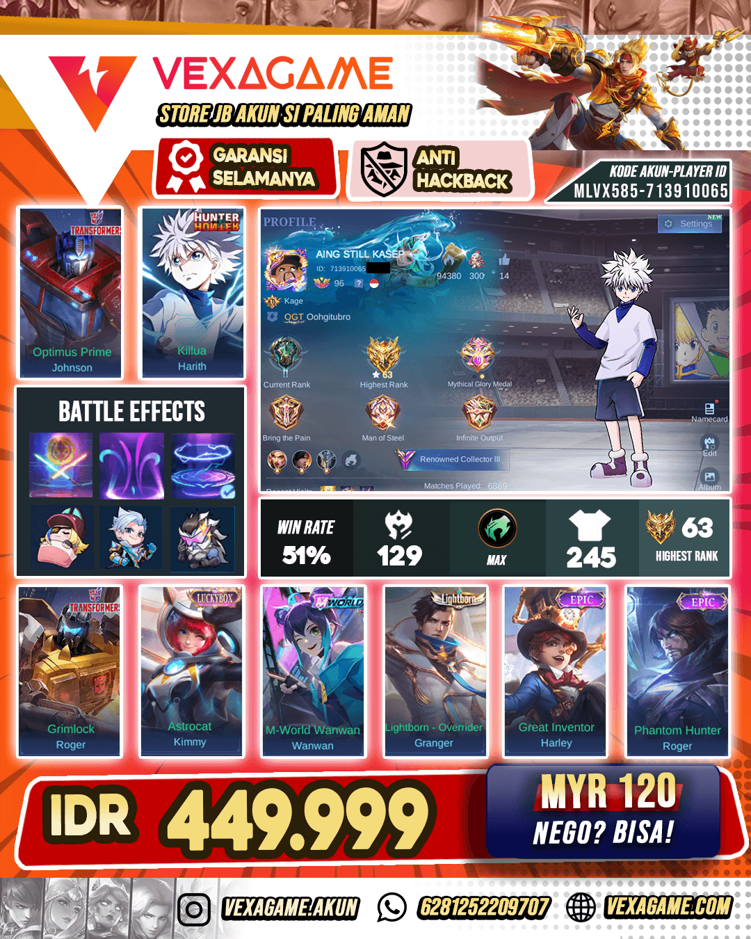Harith HxH X Jhonson Transformers X Recall TassTass  birus