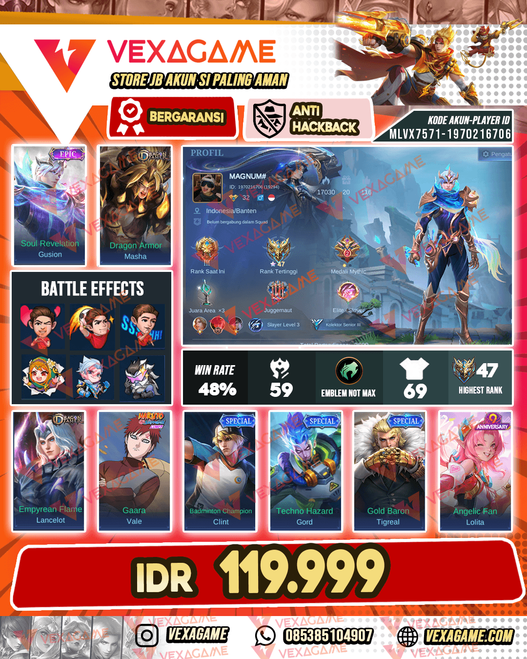 Gusion Epic  | Masha Epic
