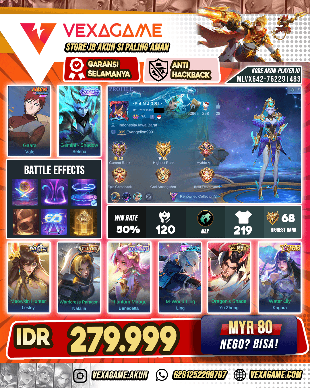 Selena Zodiac X Recall Tass Tass Biru Ex Glory