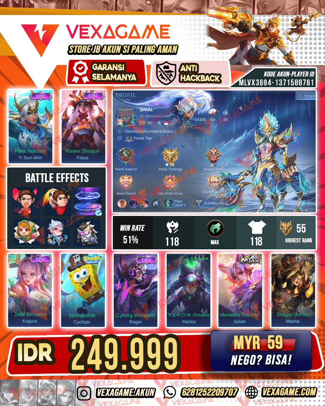 Yi Sun Shin Epic X Freya Epic | Emblem MAX | Recall Tas Tas