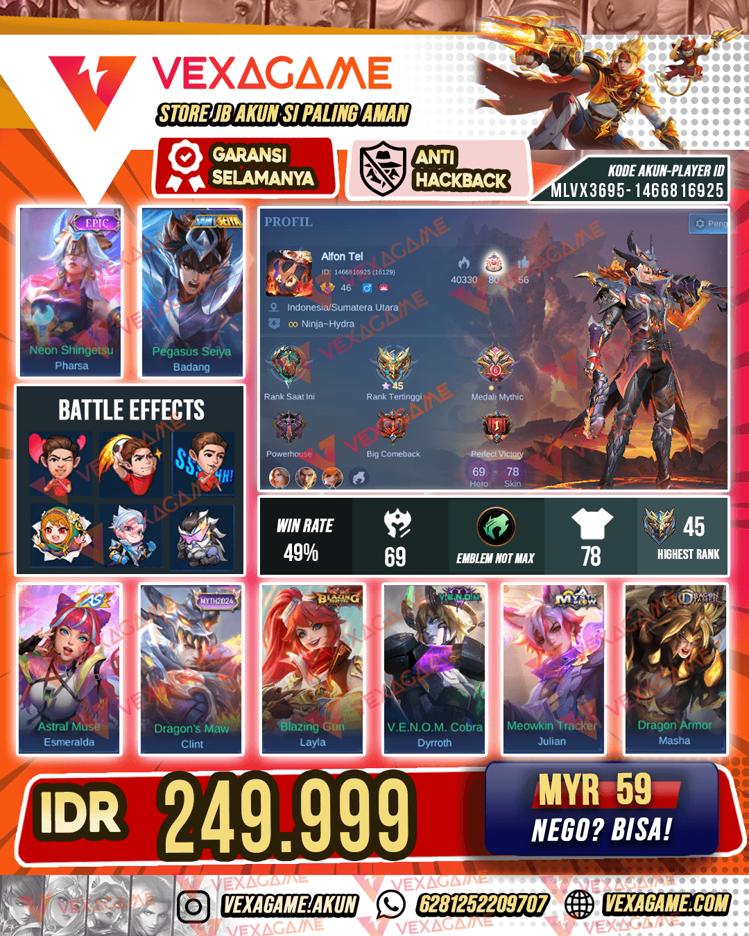 Pharsa Epic X Badang Saint Seiya