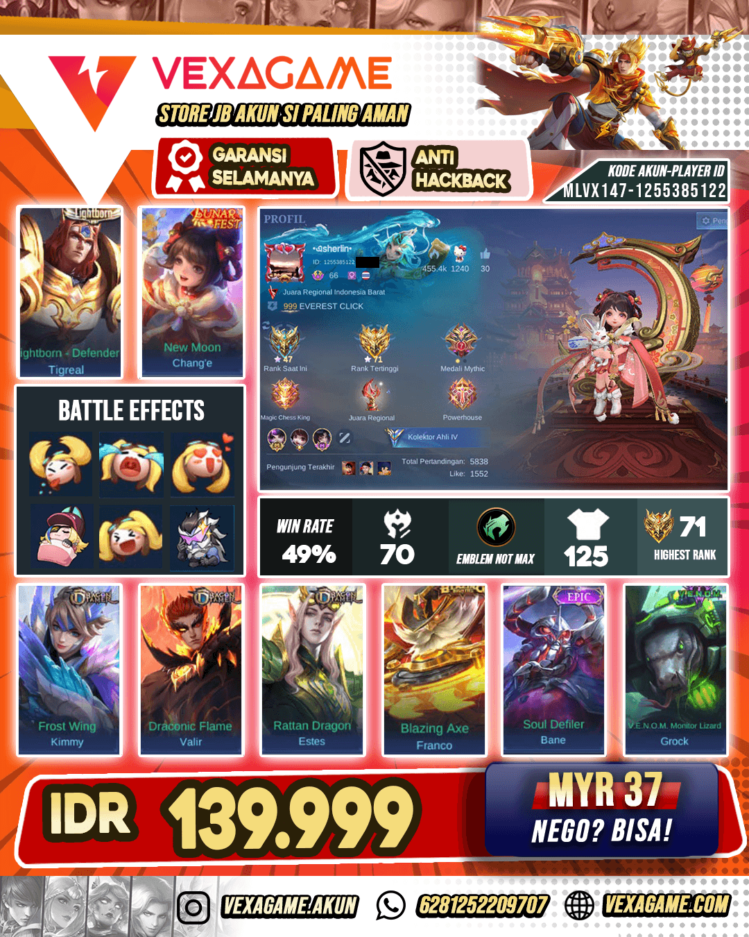 Change Lunar Fest Murah