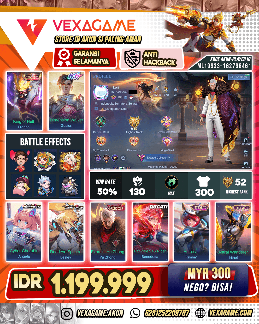 Yu Zhong Exorcist | Benedetta Ducati | Gusion 11.11