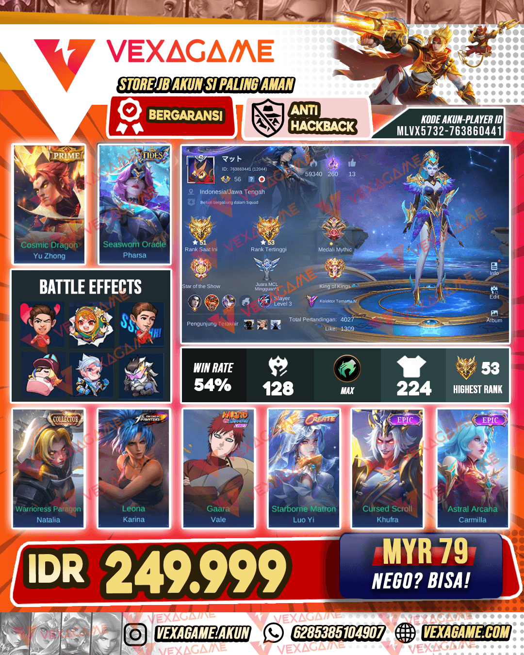 Yu Zhong PRIME | Pharsa Tides | Emblem MAX