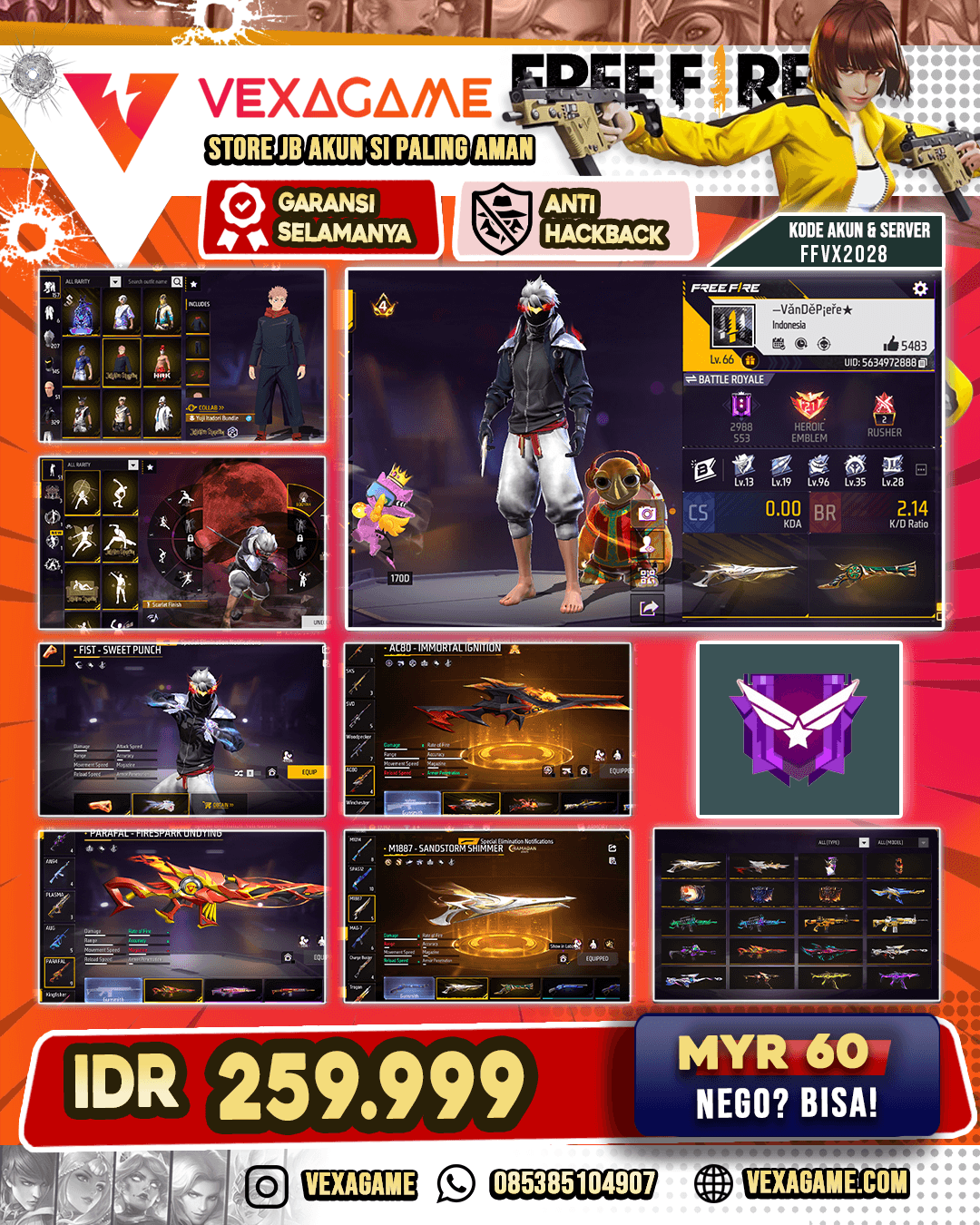 SG 2 Rasa | Bundle JJK X Orochimaru X Jiraya | Vault Kece | Vault 300++ | Katana On | Tinju On