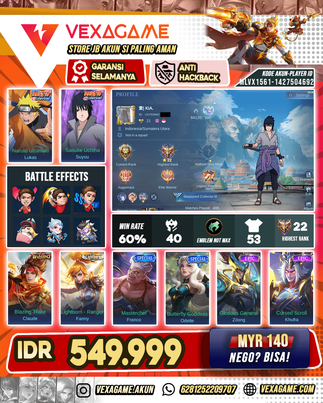 CUCI GUDANG !! Lucas Naruto X Suyou Sasuke