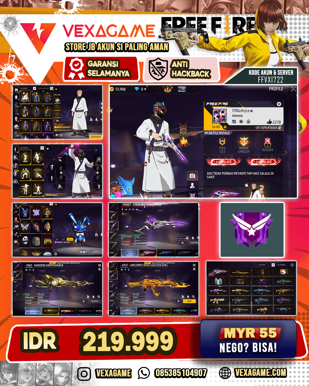 M1887 - STERLIUNG CONQUEROR LV 4 | BUNDLE JJK | VAULT 350++ |