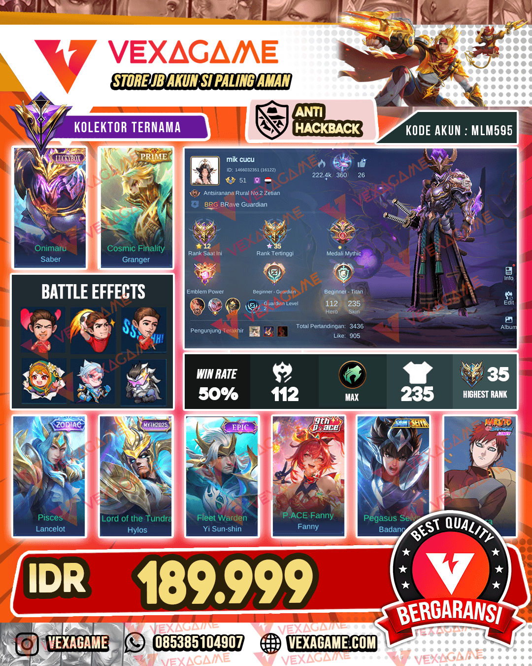 Saber Luckybox | Lancelot Zodiac | Granger Prime
