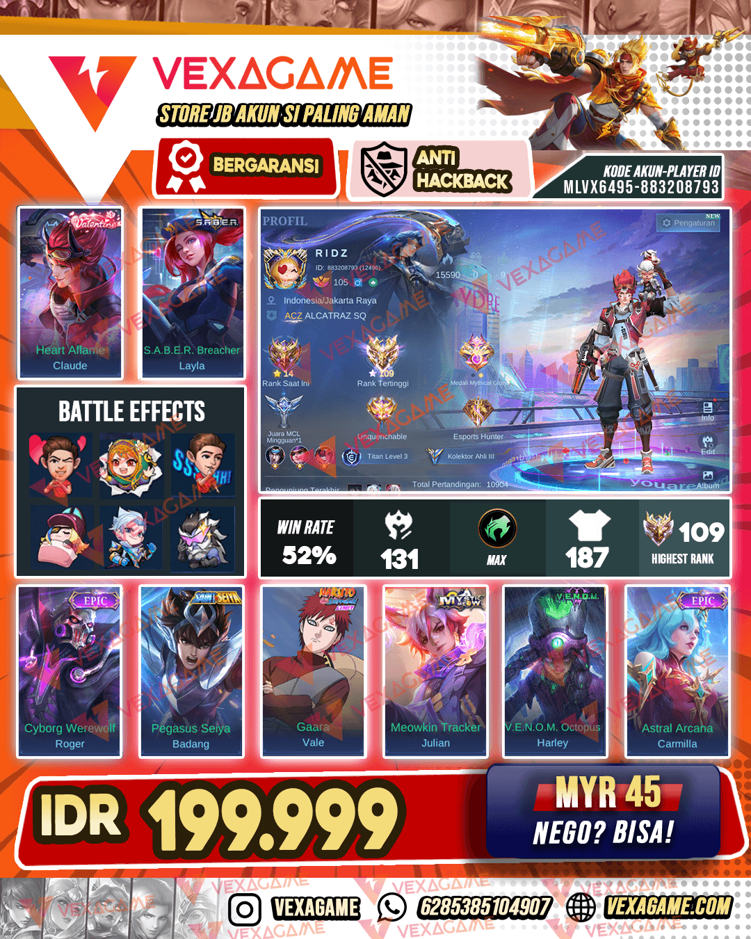 Claude Valentine X Julian Miaw | Ex Immortal | Emblem MAX