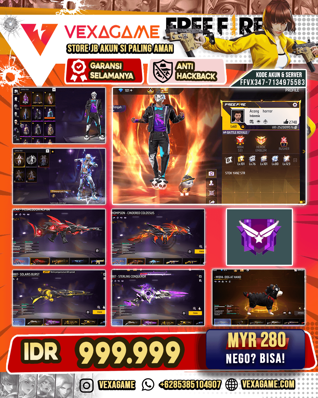 $ EVO 3 MAX | SG 6 Rasa | Vault TW 400 | FJ ON | Animasi Lobby ON | Look Changer ON