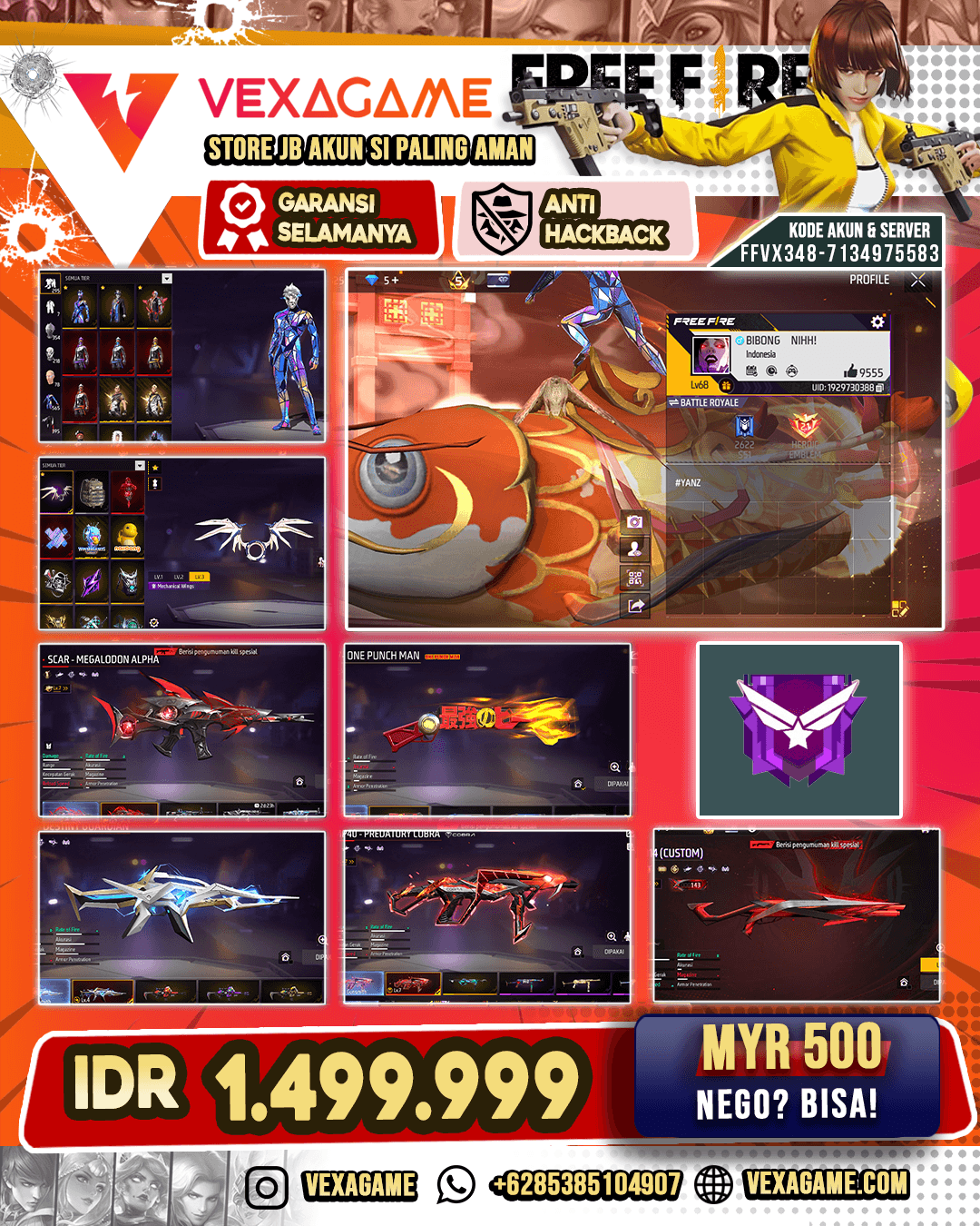 5 EVO MAX 3 SG OPM | Vault Super Gagah | Tas Sayap ON | Animasi Lobby ON