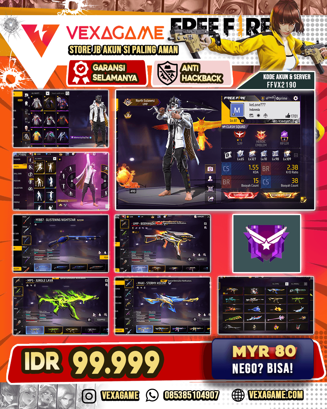 1 Evo Lv5 | M4A1 Stromy Ascent | AN94 Tornadobolt | Bundle Orochimaru X Jiraya | Vault 100 ++