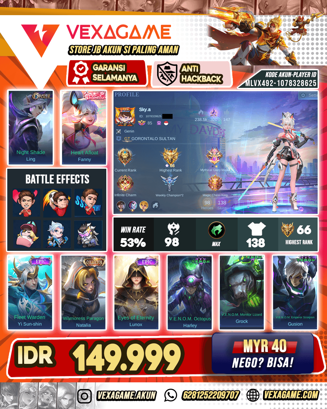 Fanny Valentine Ex Glory