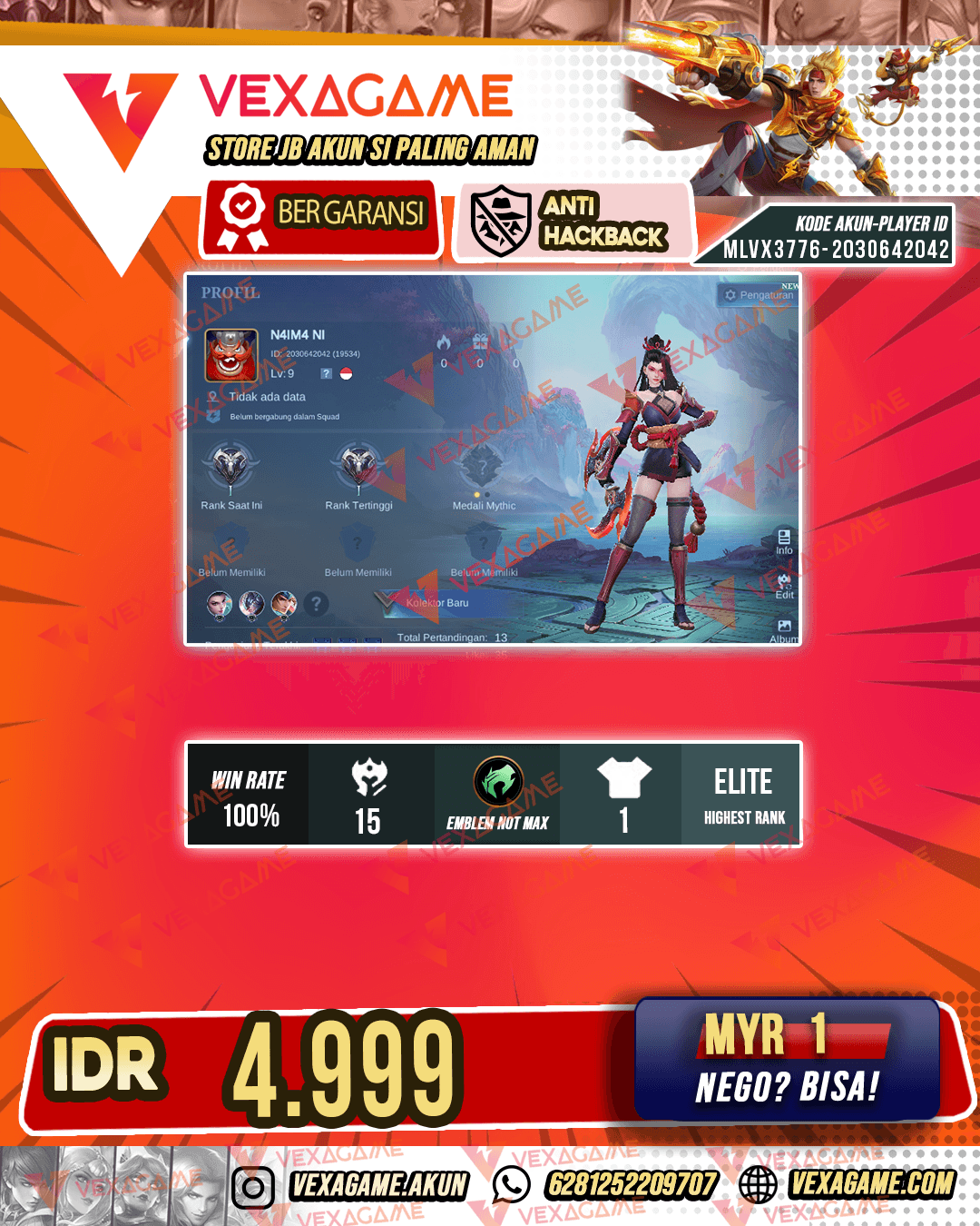 AKUN POLOSS BARU BUAT!! 5 RIBU AJAA