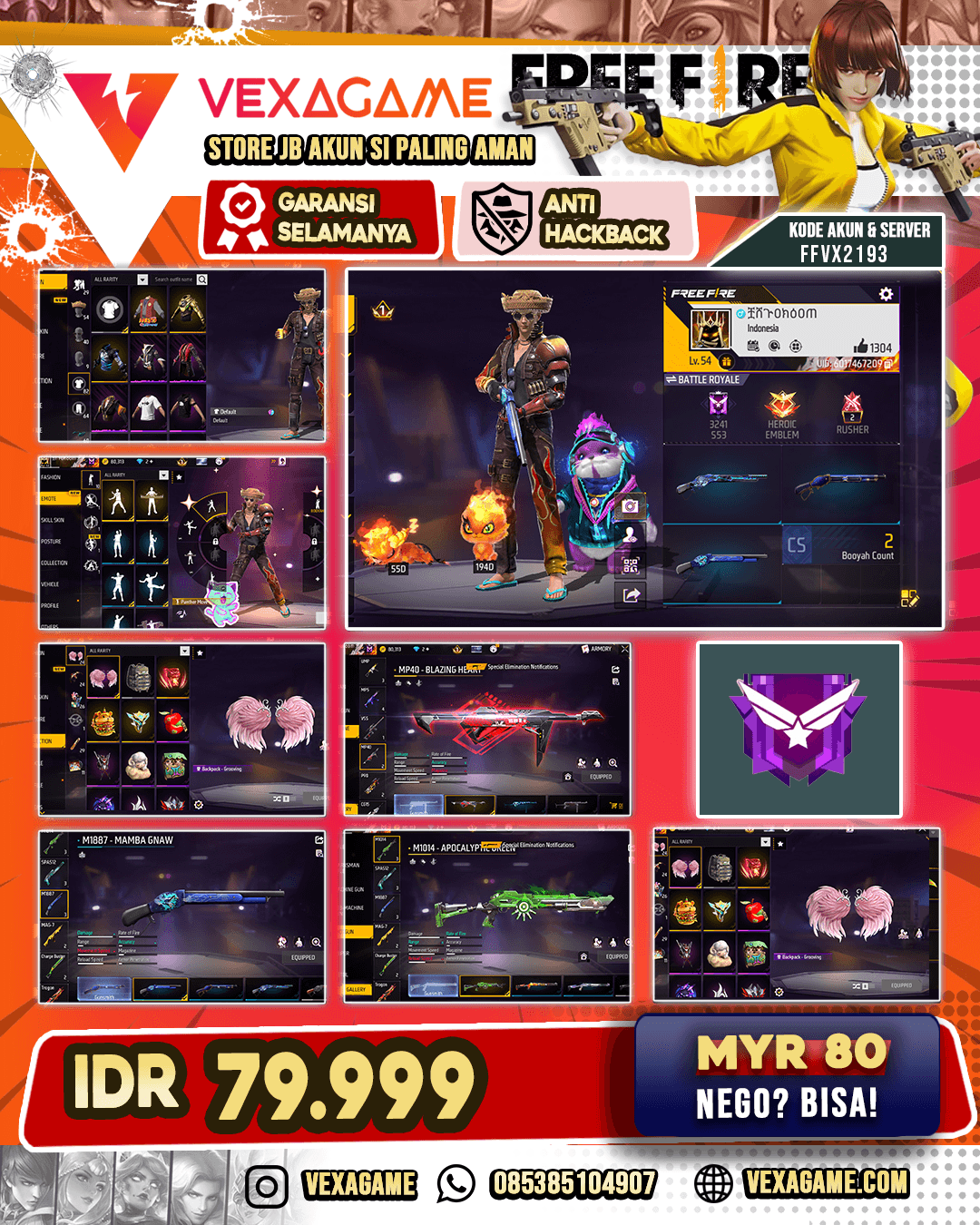 SG Trio Biro | M4A1 Venom Netherworld |  Scar Paradise | XM8 Poison Pumkin | Bundle Jiratya | Vault 50++