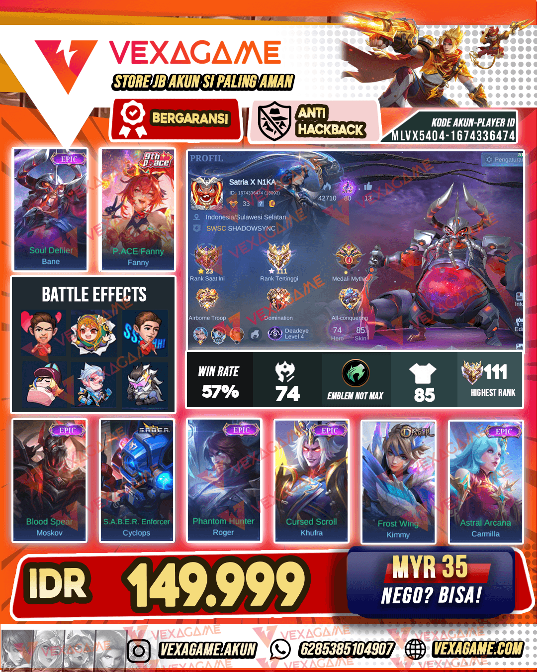 Bane Epic | Fanny P.ACE | Ex Immo