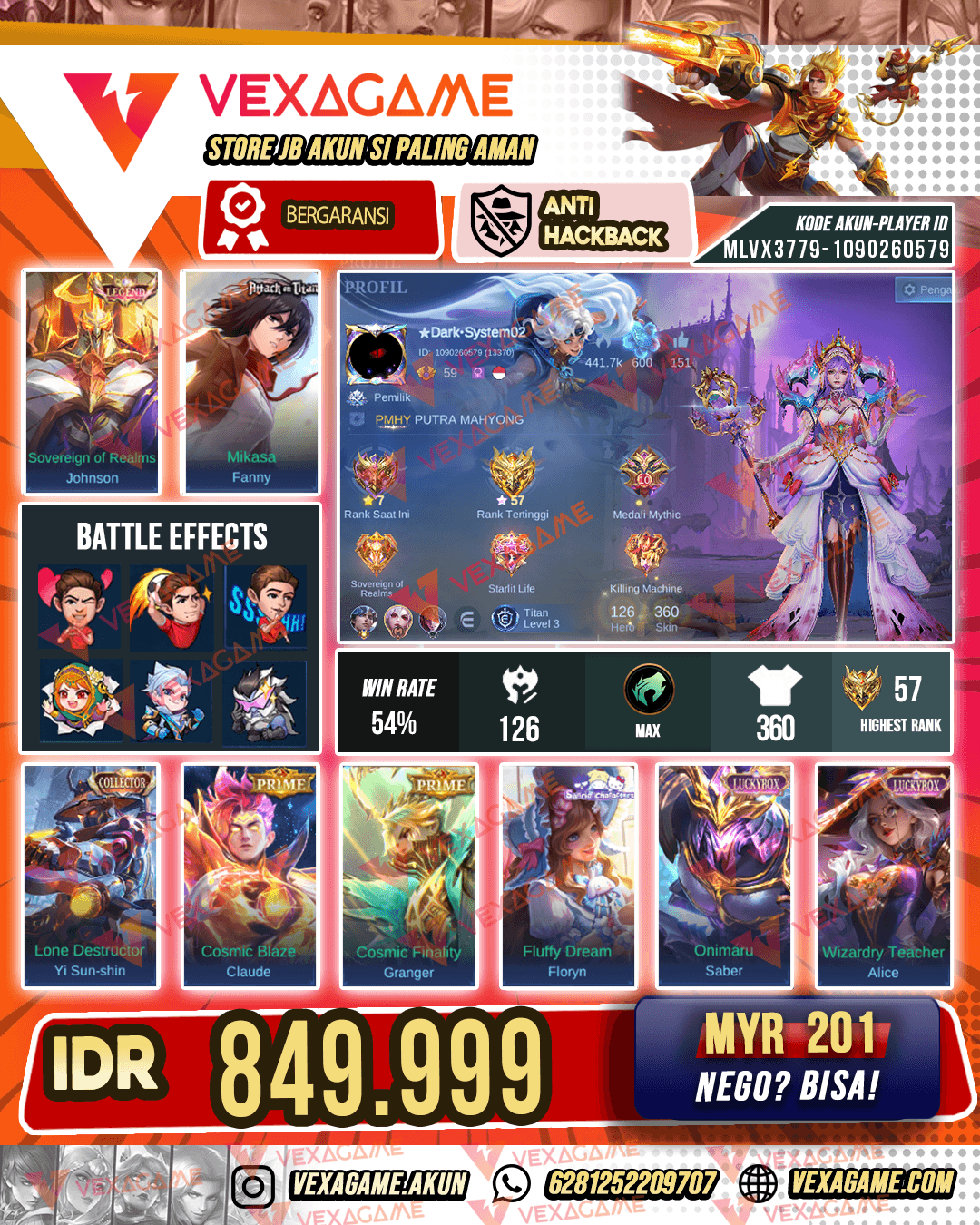Franco Legend | Fanny AoT | YSS Collector | 8 Luckybox | Emblem MAX
