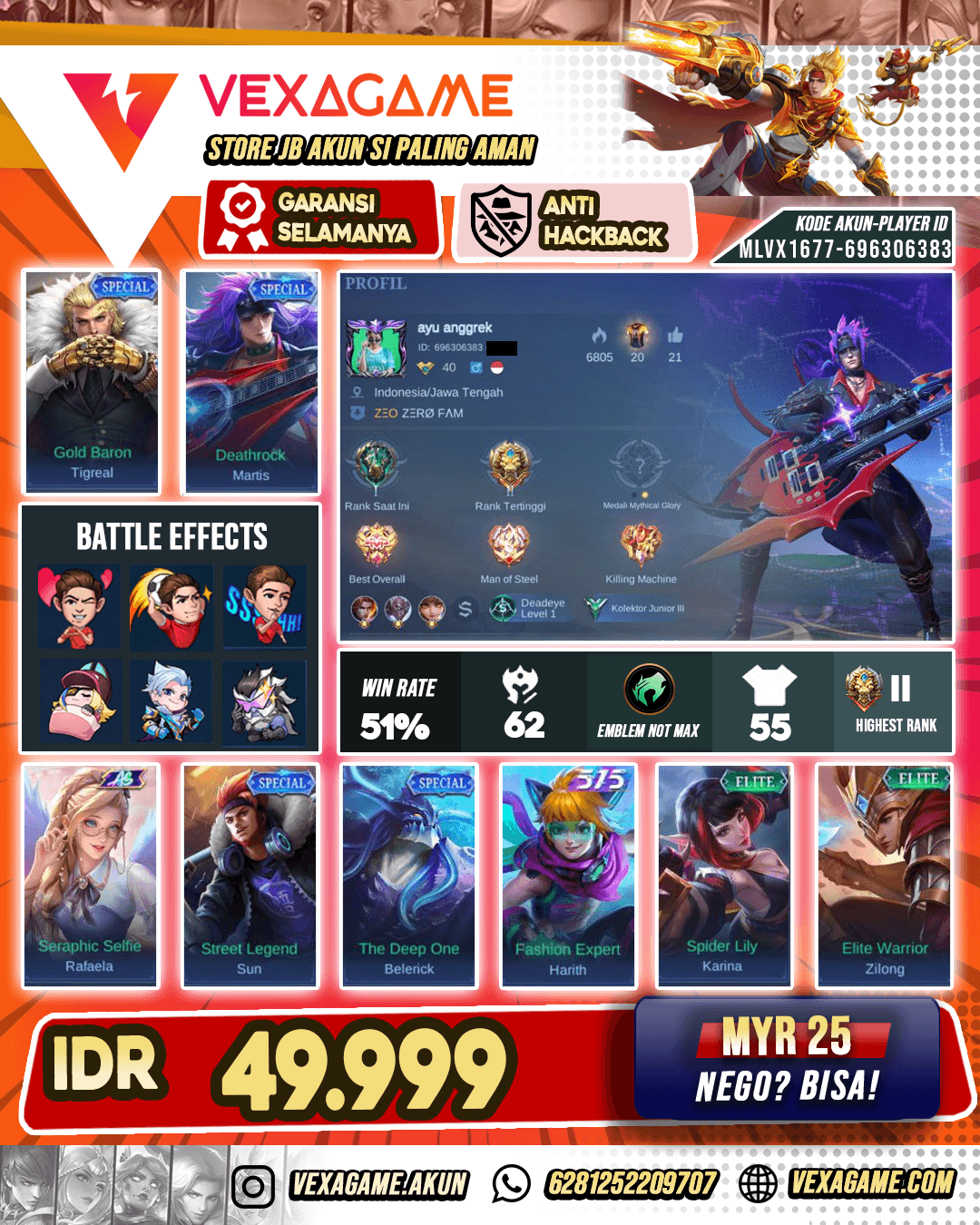 Martis Special Akun Smurf Murah