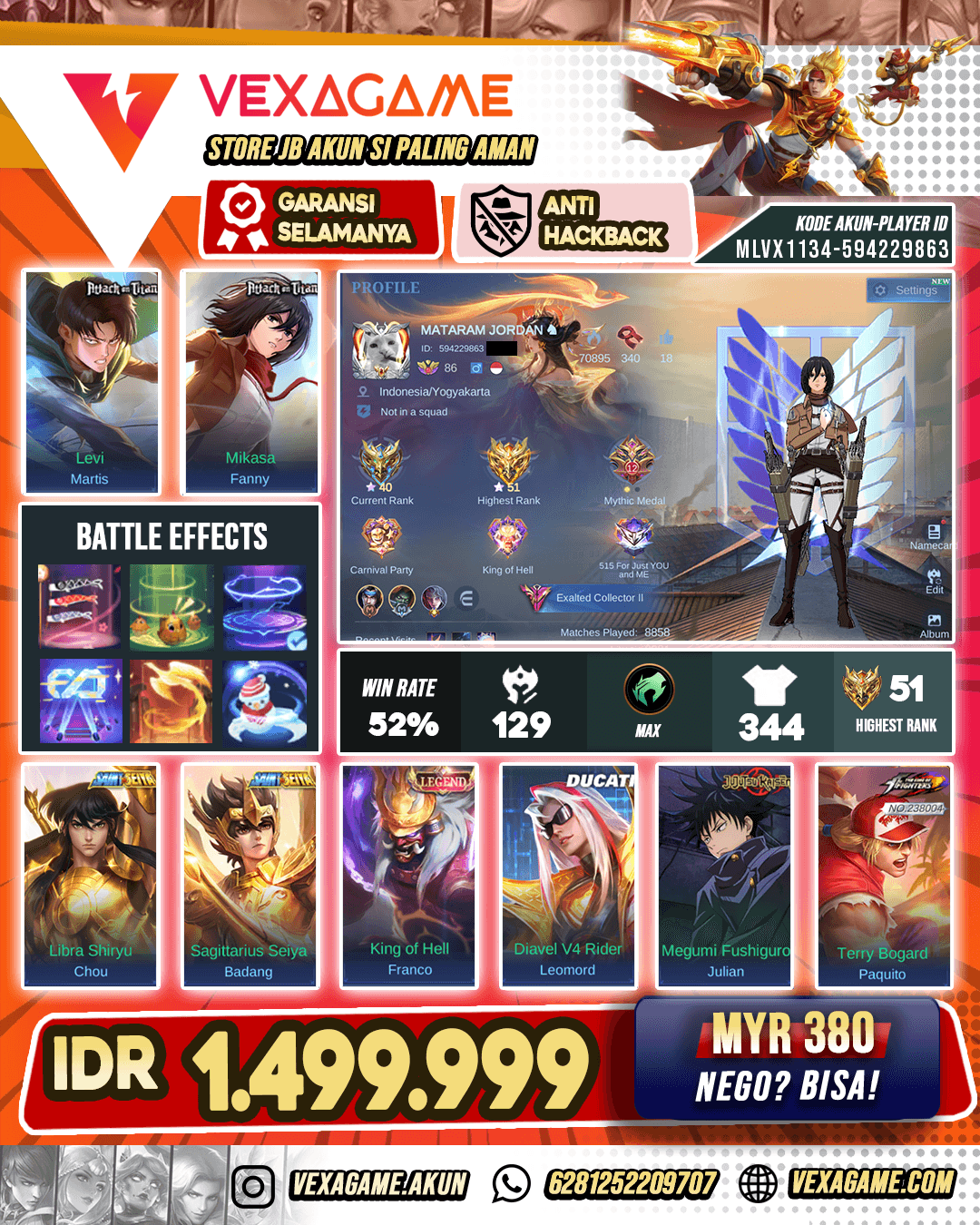 Fanny Mikasa | Akun Sultan